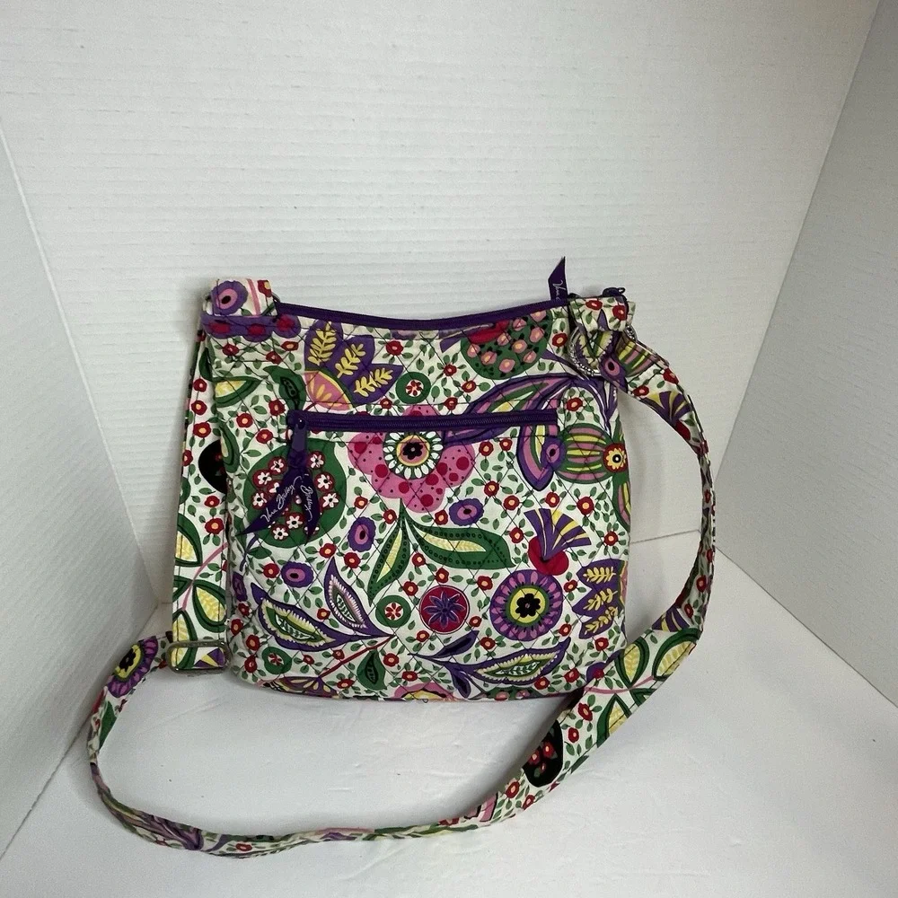 Vera Bradley Hipster Crossbody Bag Viva la Vera Pattern Purse Satchel Shoulder